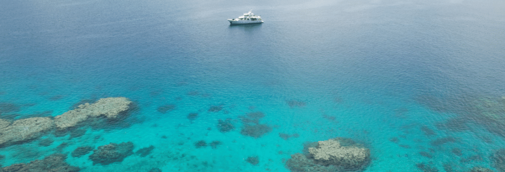 Atlantic Princess anchored at the Great Barrier Reef